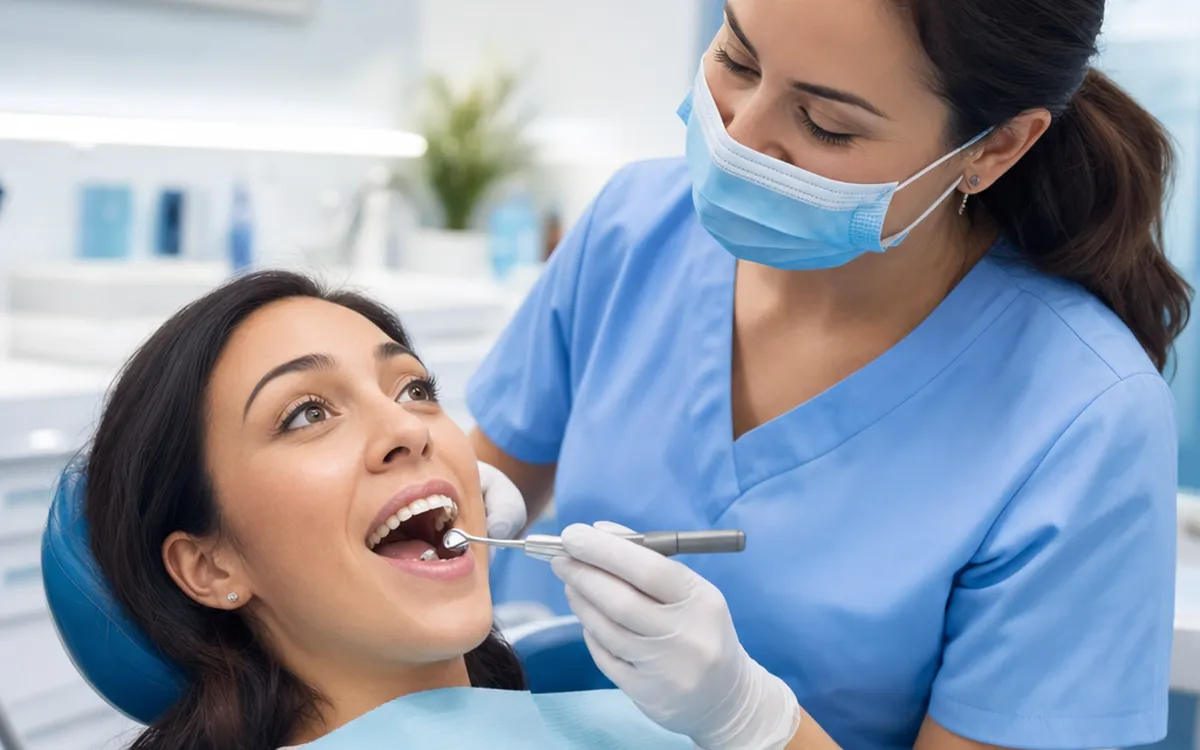 Painless dental cleaning for anxiety
