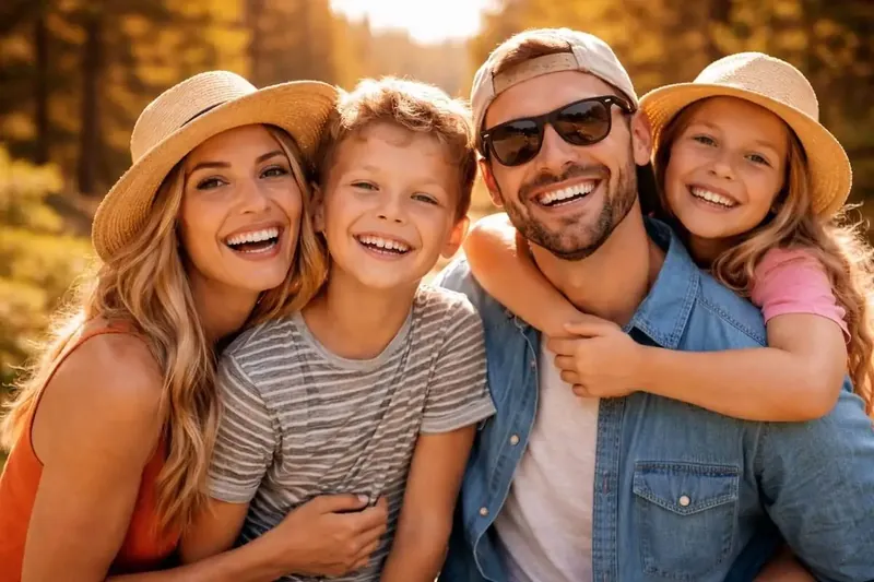 Dental hygienist caring for a whole family at Krystal Dental Hygiene in Toronto